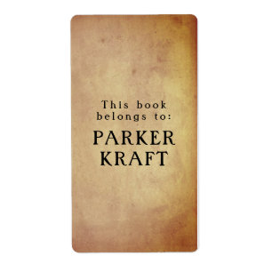 This Book Belongs to Vintage Paper Bookplate