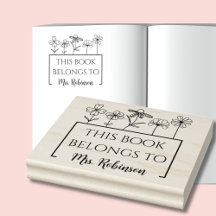 This Book Belongs To Wildflower Book Label