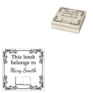 This Book Belongs To | Wood Art Stamp