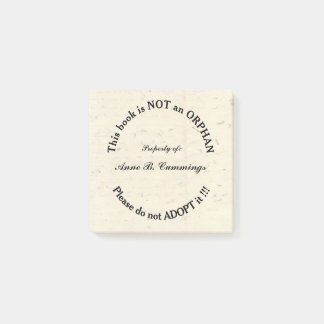 This Book is Not an Orphan Please Do Not Adopt It Post-it Notes