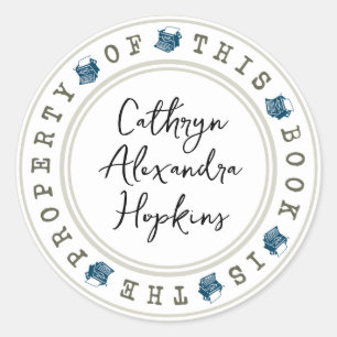 "This Book Is The Property Of" Sticker Template