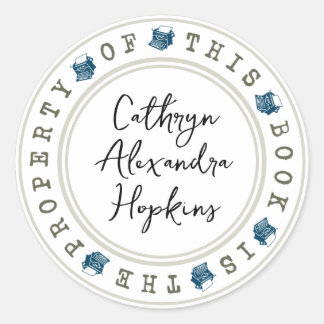 "This Book Is The Property Of" Sticker Template