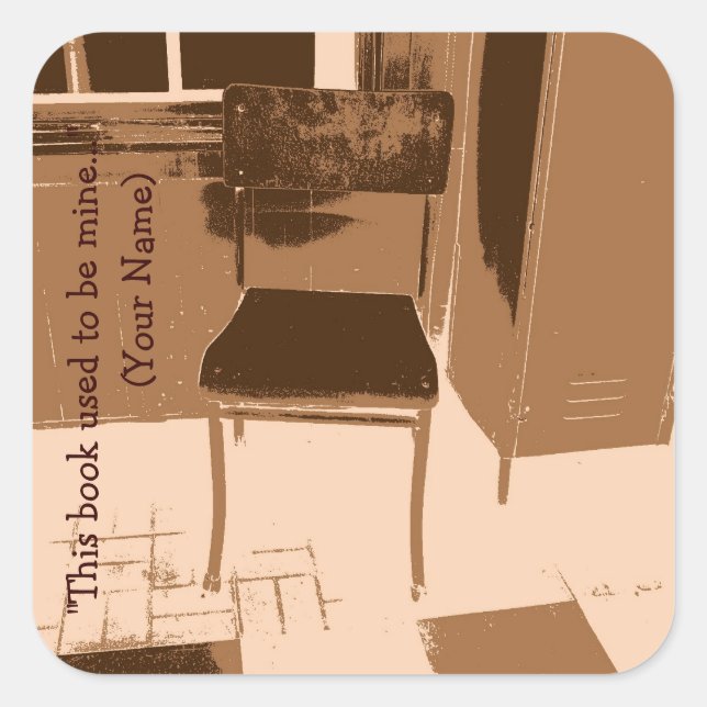 this book used to be mine library sticker plate (Front)