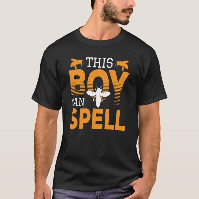 This Boy Can Spell School Competition Spelling Bee T-Shirt (Front)