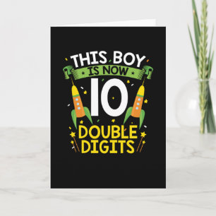 This boy is now 10   10th Birthday Gift Boys Card