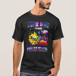 This Boy Is Now Double Digits 13rd Birthday Boy 13 T-Shirt