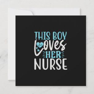 This Boy Loves Her Nurse Holiday Card