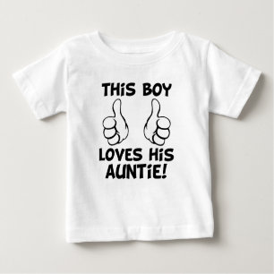 This Boy Loves his Auntie funny baby boy shirt