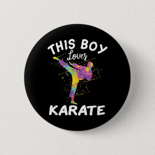 This Boy Loves Karate 6 Cm Round Badge