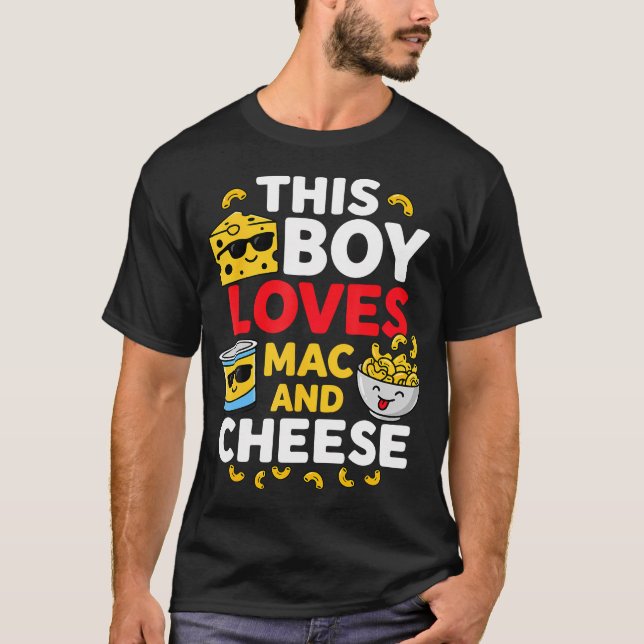 This Boy Loves Mac And T-Shirt (Front)