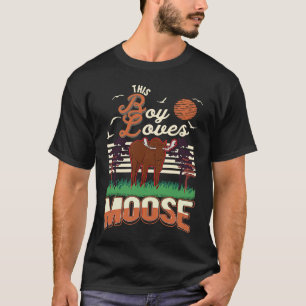 This Boy loves Moose Scandinavia Moose Antler T-Shirt