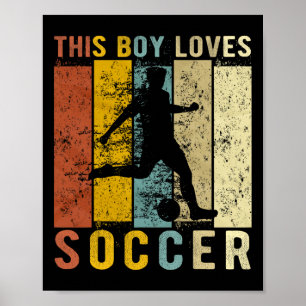 This Boy Loves Soccer Boys Soccer Poster