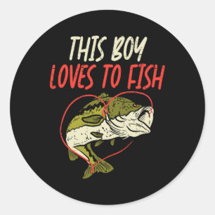This Boy Loves To Fish Byb Fishing Family Matching Classic Round Sticker