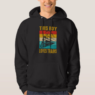 This Boy Loves Trains For Boys Trains Train Hoodie