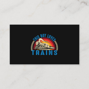 This Boy Loves Trains Railway Locomotive Steam Tra Business Card