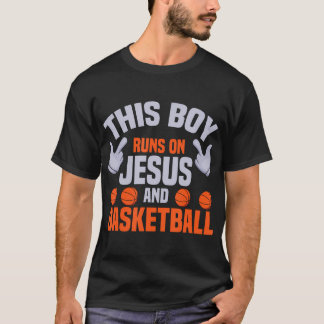 This Boy Runs On Jesus And Basketball Christian So T-Shirt
