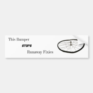 This Bumper Stops Runaway Fixies Sticker