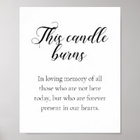This Candle Burns Forever In Our Hearts Wedding