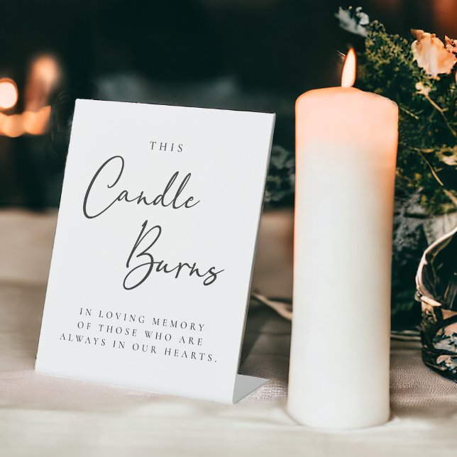 This Candle Burns In Loving Memory Pedestal Sign (Creator Uploaded)