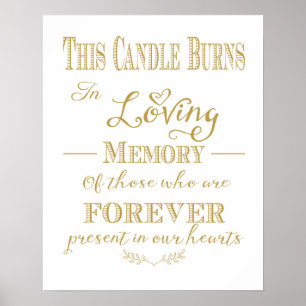 This Candle Burns In Loving Memory Print