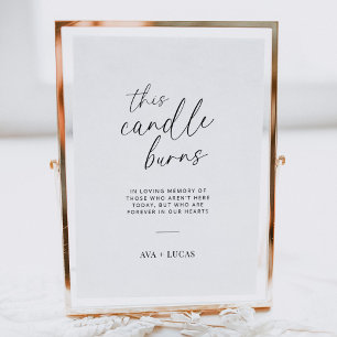 This Candle Burns In Loving Memory Wedding Sign
