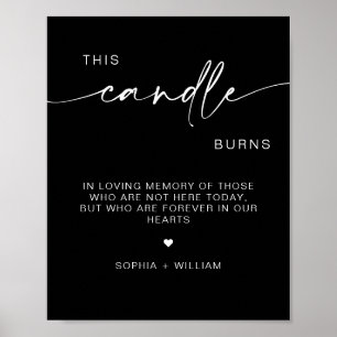This Candle Burns, In Memory Wedding Sign