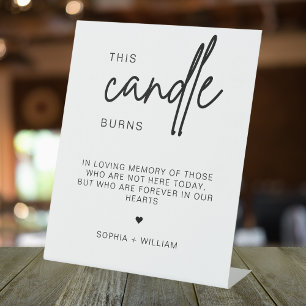 This Candle Burns, In Memory Wedding Sign