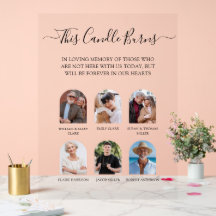 This Candle Burns Photo Wedding Memorial Acrylic