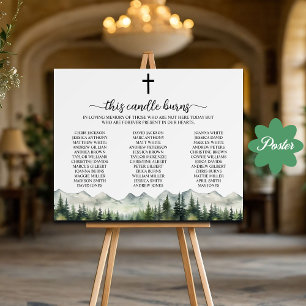 This Candle Burns School Class Reunion Memorial Poster