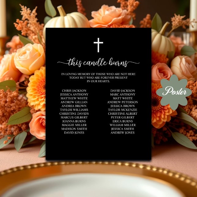 This Candle Burns School Class Reunion Memorial  Poster (Creator Uploaded)