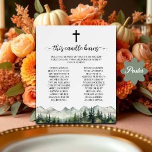 This Candle Burns School Class Reunion Memorial Poster