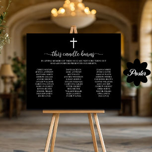 This Candle Burns School Class Reunion Memorial Poster