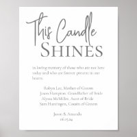 This Candle Shines Wedding Departed Tribute