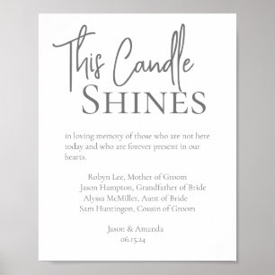 This Candle Shines Wedding Departed Tribute Poster