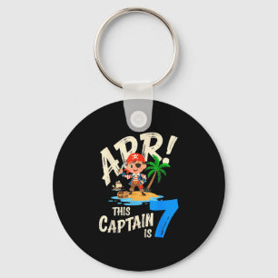 This captain is 7 arr pirate 7th birthday bday key ring