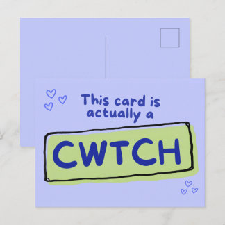 This card is actually a cwtch (sending cuddles)