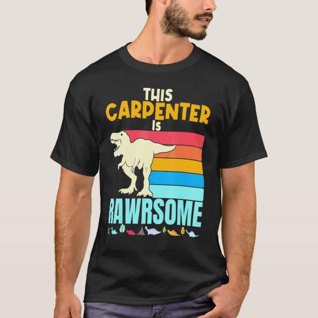 This Carpenter Is Awesome Carpentry Woodworker Din T-Shirt (Front)