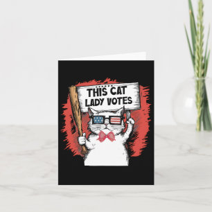 This Cat Lady Votes President Election Vote Cute C Card