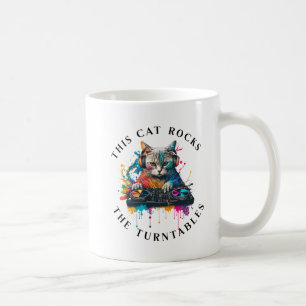 This Cat Rocks the Turntables Coffee Mug