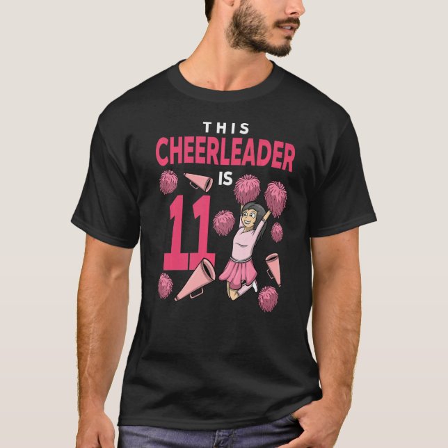 This Cheerleader Is 11 Birthday Cheerleading T-Shirt (Front)