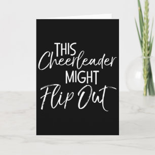 This Cheerleader Might Flip Out Cheer Tumbling Gif Card