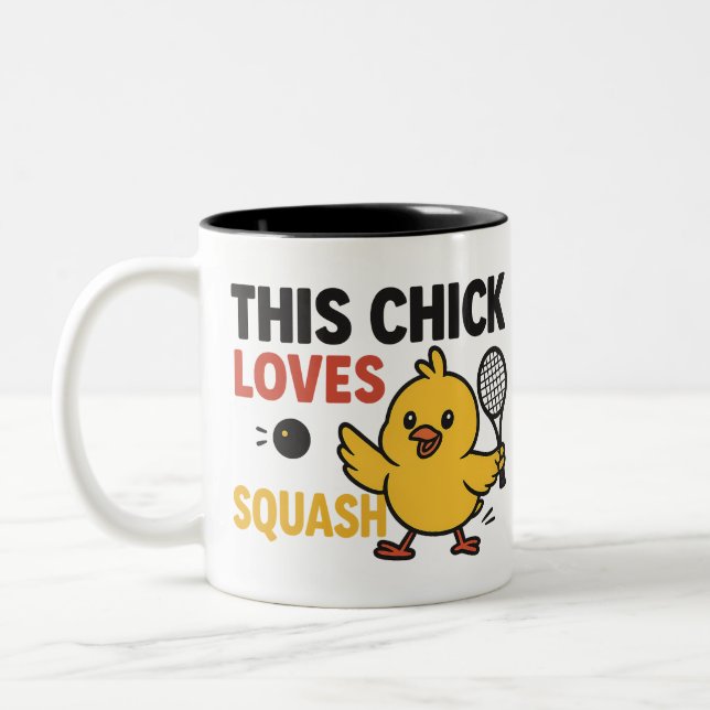 This Chick Loves Squash Two-Tone Coffee Mug (Left)