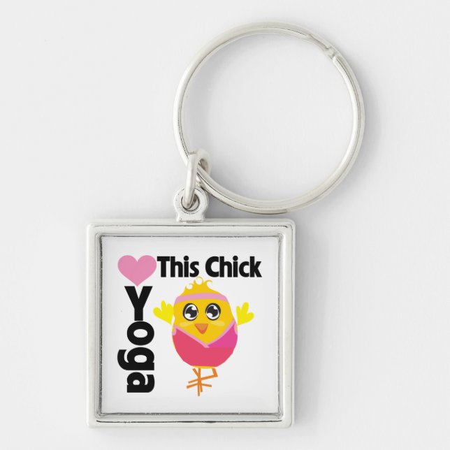 This Chick Loves Yoga Key Ring (Front)