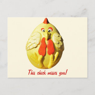 This Chick Misses You (small font) Postcard