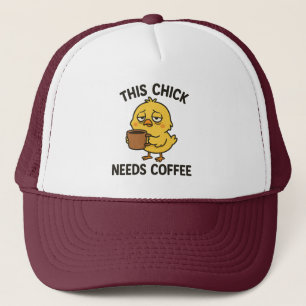 This Chick Needs Coffee Trucker Hat