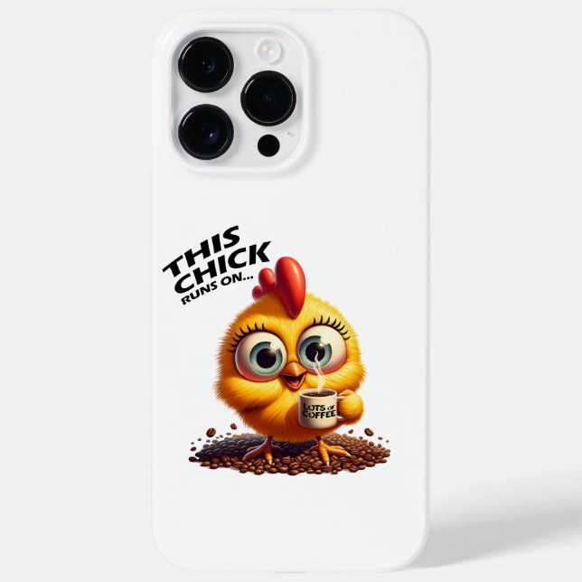 This Chick Runs On... Coffee Case-Mate iPhone Case (Back)