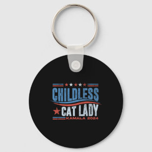 This Childless Cat Lady Is Voting Kamala Election  Key Ring