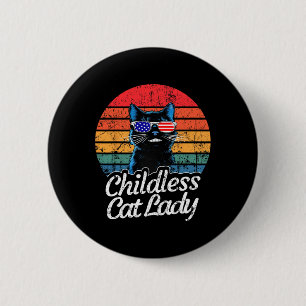 This Childless Cat Lady Is Voting Kamala-harris 20 6 Cm Round Badge