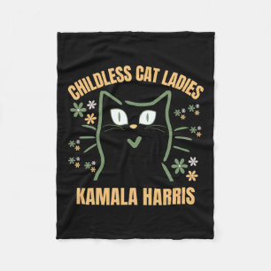 This Childless Cat Lady Is Voting Kamala-harris 20 Fleece Blanket