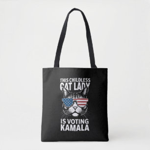 This Childless Cat Lady is Voting Kamala-Harris 24 Tote Bag